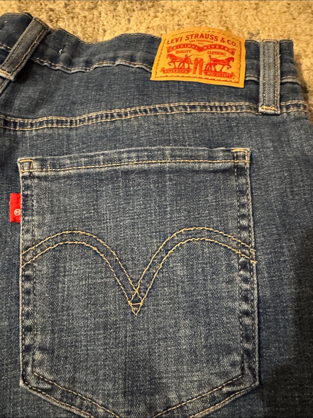 NWT Levi's Blue Distressed Denim Bermuda Shorts SZ 29 ❤️❤️❤️